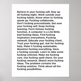 Good Effing Advice Poster