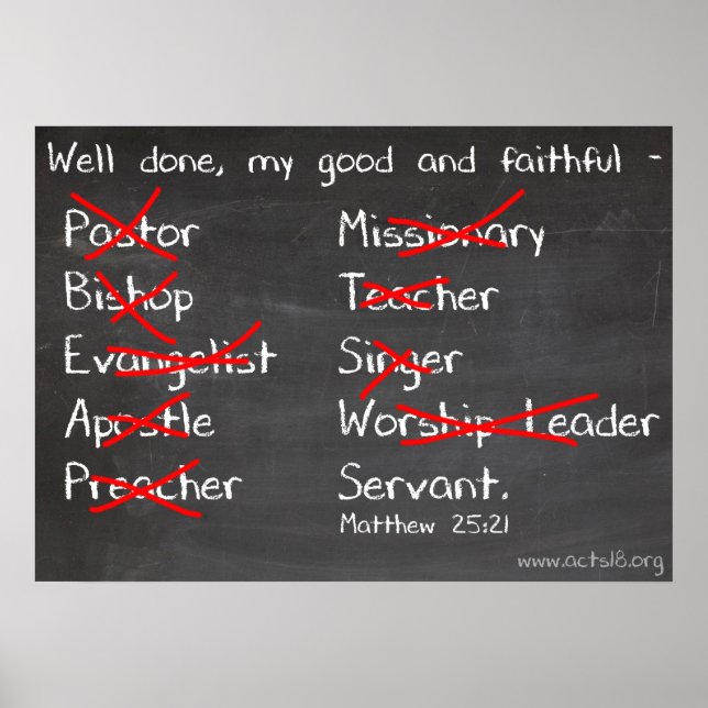 Good & Faithful Servant Poster (Front)