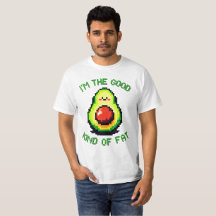 Good Fat Avocado - Funny Pixel Art Food Design T-Shirt