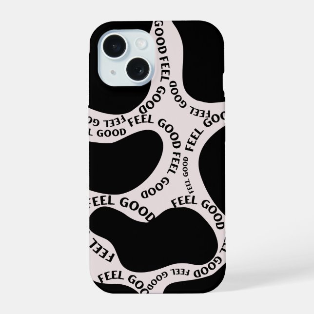 'Good Feel' Abstract Typography iPhone Case (Back)