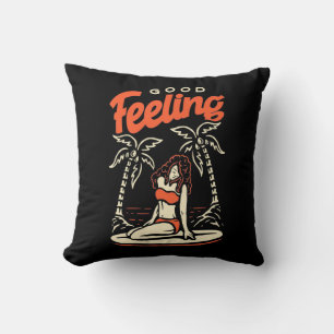 Good Feeling Surfer Girl Cushion