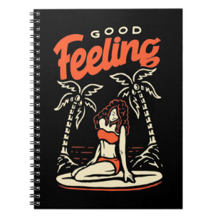 Good Feeling Surfer Girl Notebook