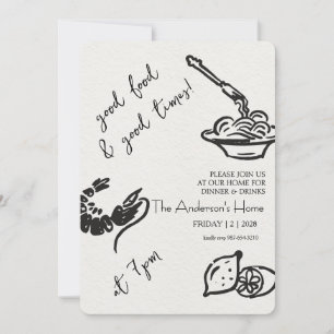 Good Food & Good Times Thanksgiving Invitation