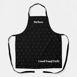 Good Food Only Black Apron