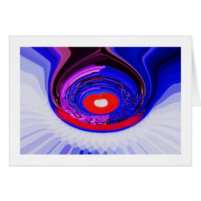 Good fortune apple art card (Front Horizontal)