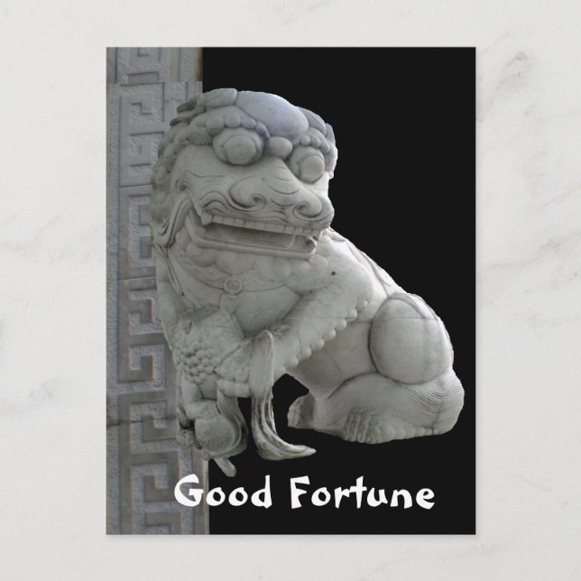 Good Fortune Foo Dog Postcard (Front)
