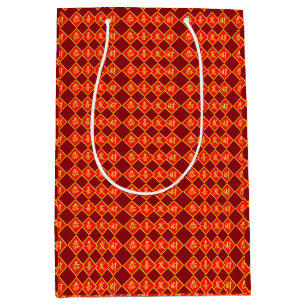 Good Fortune in Year of Dragon Chinese Red Gold Medium Gift Bag