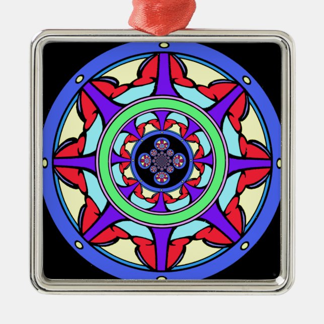 Good Fortune Wheel Metal Tree Decoration (Front)