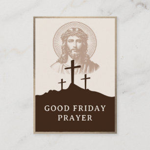Good Friday Catholic Adoration Prayer Card
