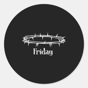 Good Friday Religious Holy Week Christian Jesus Th Classic Round Sticker