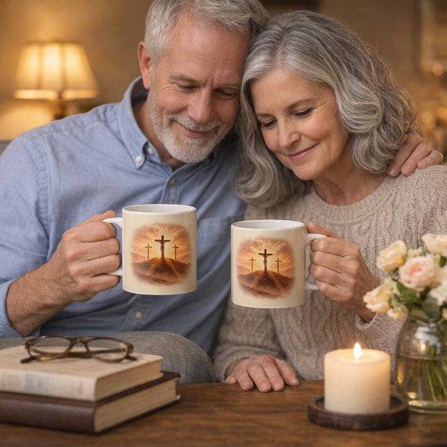 Good Friday Three Crosses Sunset Coffee Mug (Creator Uploaded)