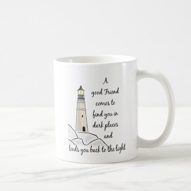 Good Friend Inspirational Quote Coffee Mug (Right)