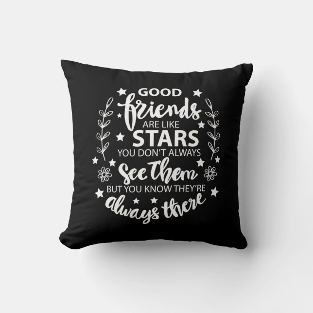 Good Friends Are Like Stars Cushion (Front)