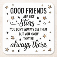 Good Friends Are Like Stars Inspirational Quote