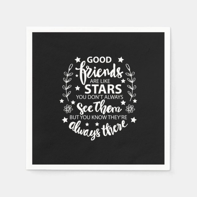 Good Friends Are Like Stars Napkin (Front)