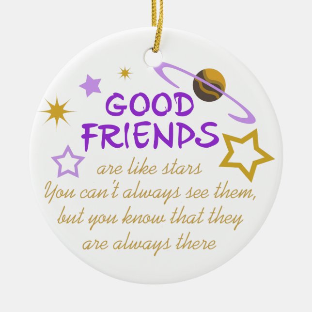 Good Friends Ceramic Ornament (Front)