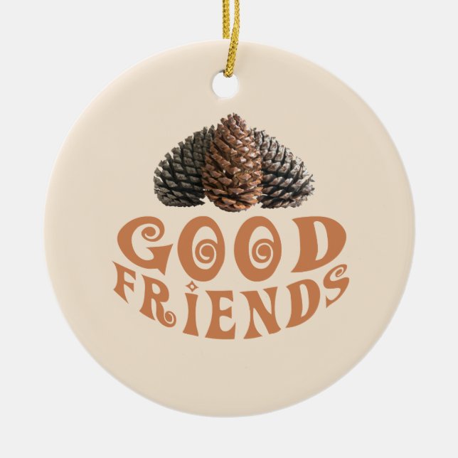 Good friends ceramic tree decoration (Front)
