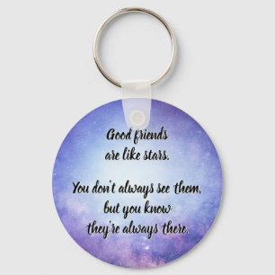 Good friends like stars key ring