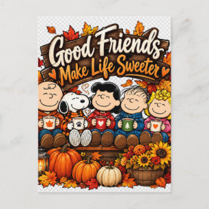Good Friends Make Life Sweeter! Holiday Postcard