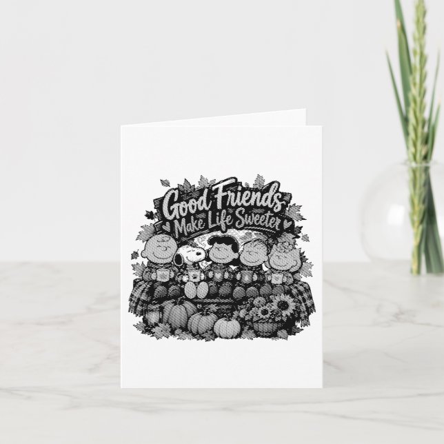Good Friends Make Life Sweeter! Note Card (Front)