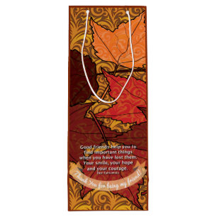 Good friends quote wine gift bag