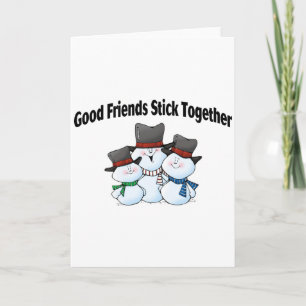 Good Friends Stick Together Holiday Card