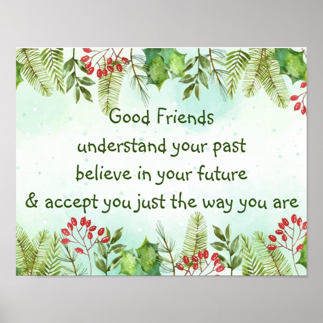 Good friends Understand Inspirational Christmas  Poster (Front)