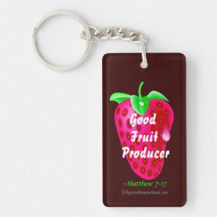 Good fruit producer Bible Quote Key Ring