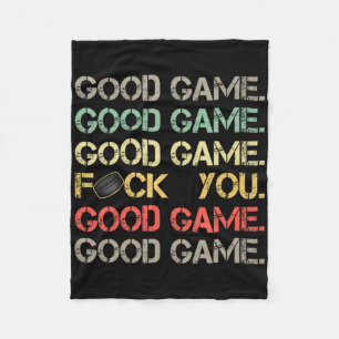 Good Game Good Game Good Game Funny Vintage Sports Fleece Blanket