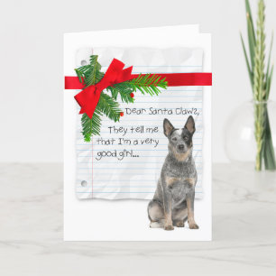 Good Girl Cattle Dog Christmas Holiday Card