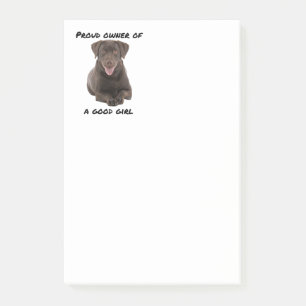 Good Girl Chocolate Lab Post-it Notes