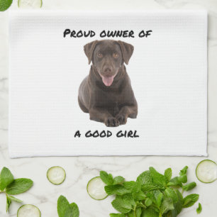 Good Girl Chocolate Lab Tea Towel