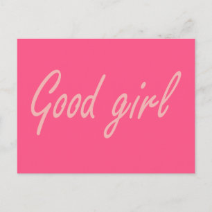 Good girl design postcard