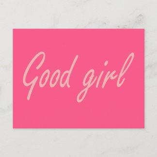 Good girl design postcard