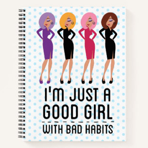 Good Girl Fashion Cartoon Notebook
