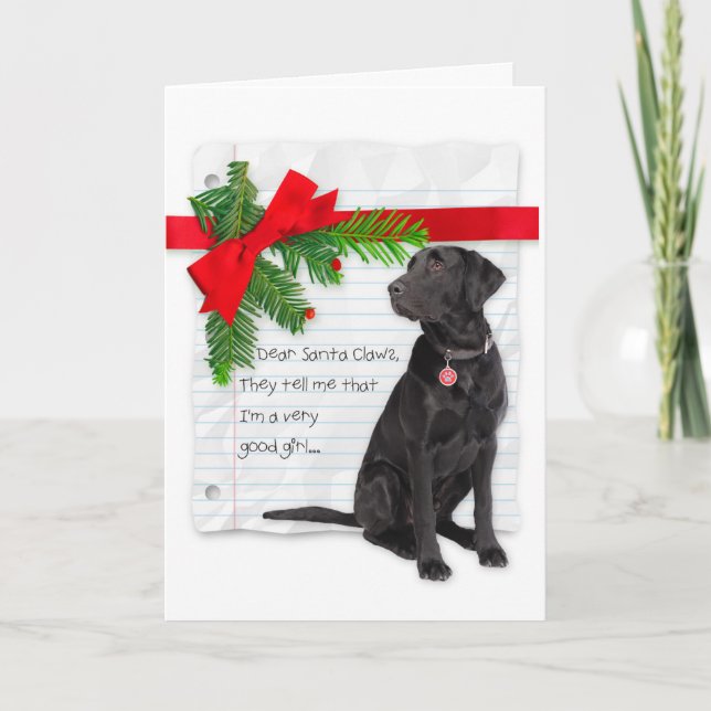 Good Girl Funny Christmas Holiday Card (Front)