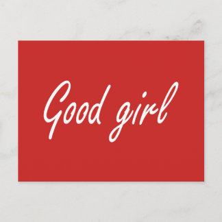 Good girl postcard