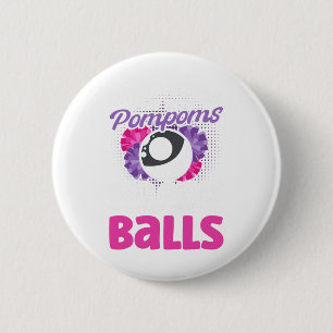 Good Girls Play With Pompoms Billiard Player Snook 6 Cm Round Badge