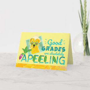 Good Grades are Absolutely Apeeling - Punny Garden Card