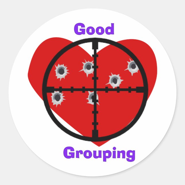 Good Grouping Classic Round Sticker (Front)