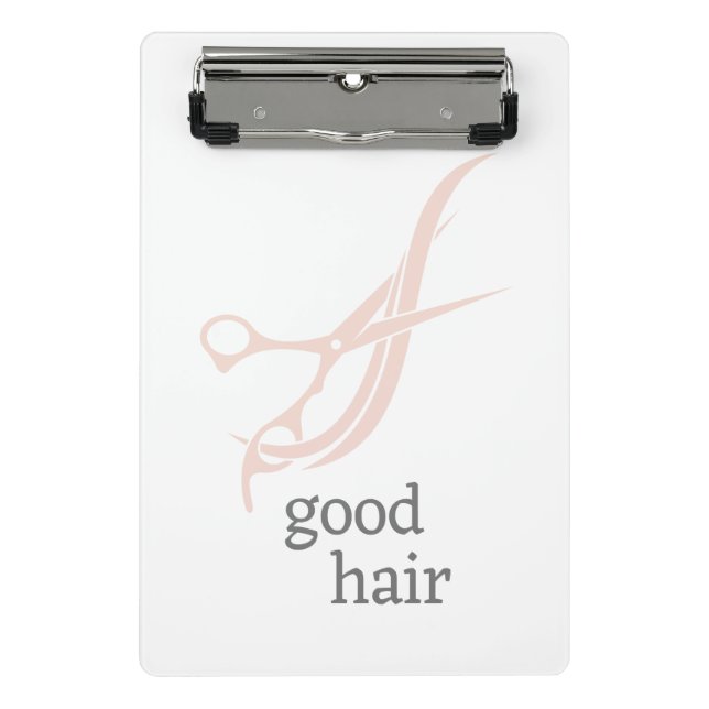 Good Hair Simple Logo Hair Stylist Colourist Mini Clipboard (Front)