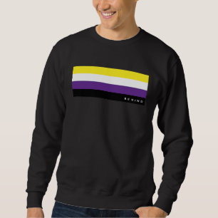 Good & Happy Nonbinary Gay Pride Rainbow Flag LGBT Sweatshirt