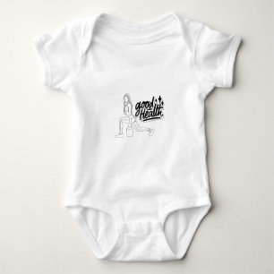 good health gym motivational design baby bodysuit