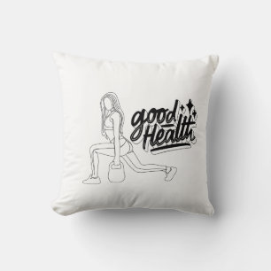 good health gym motivational design cushion
