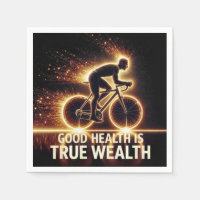 Good Health Poster With Neon Cyclist