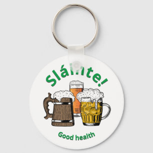 Good Health Sláinte! Beers Key Ring
