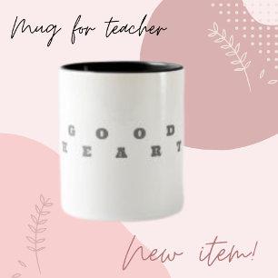 Good Heart, Word Typography Coffee Mug