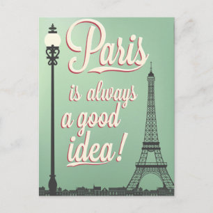 Good Idea Paris Vintage Postcard