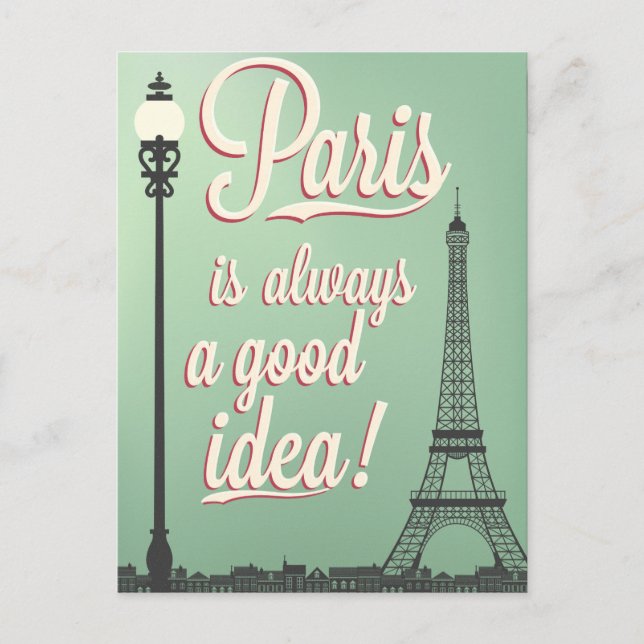 Good Idea Paris Vintage Postcard (Front)