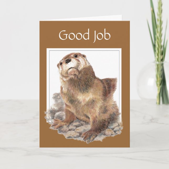 Good Job, Appreciation, River Otter Card (Front)
